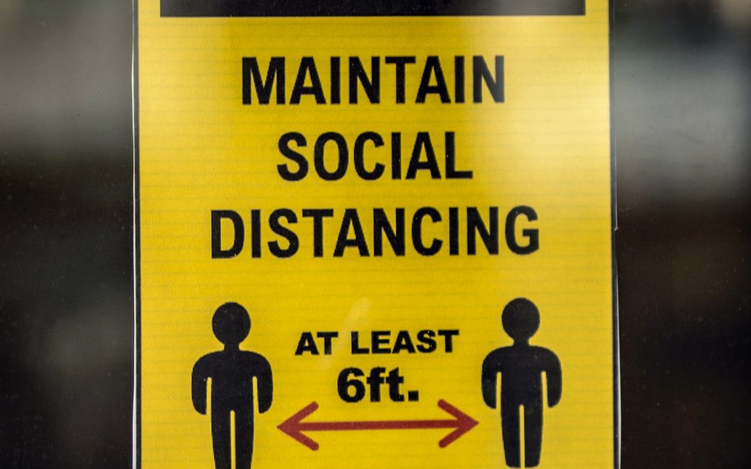 Social (physical) distancing badges
